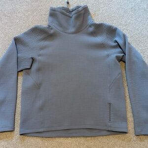 Waffle-Knit Funnel-Neck Long-Sleeve Shirt